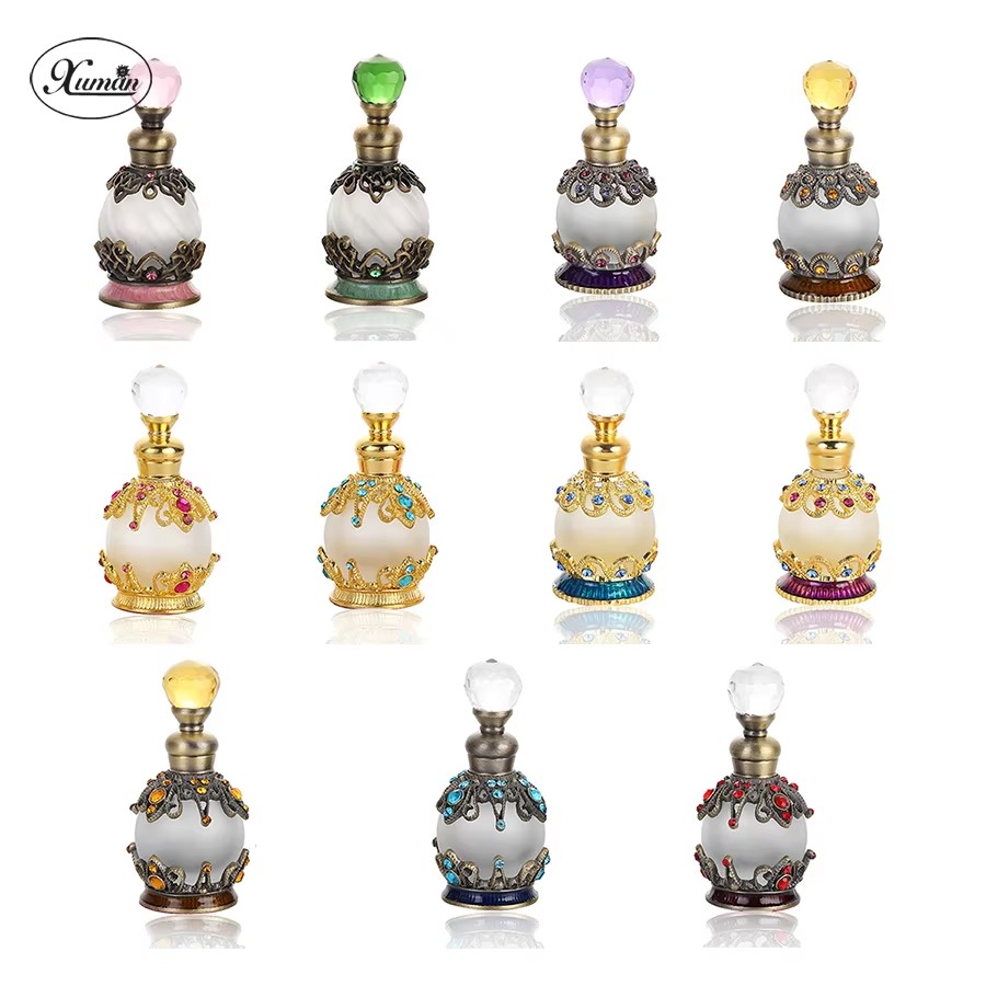 Home Fragrance Refill - 15ml Stone Metal Refillable Perfume Bottle