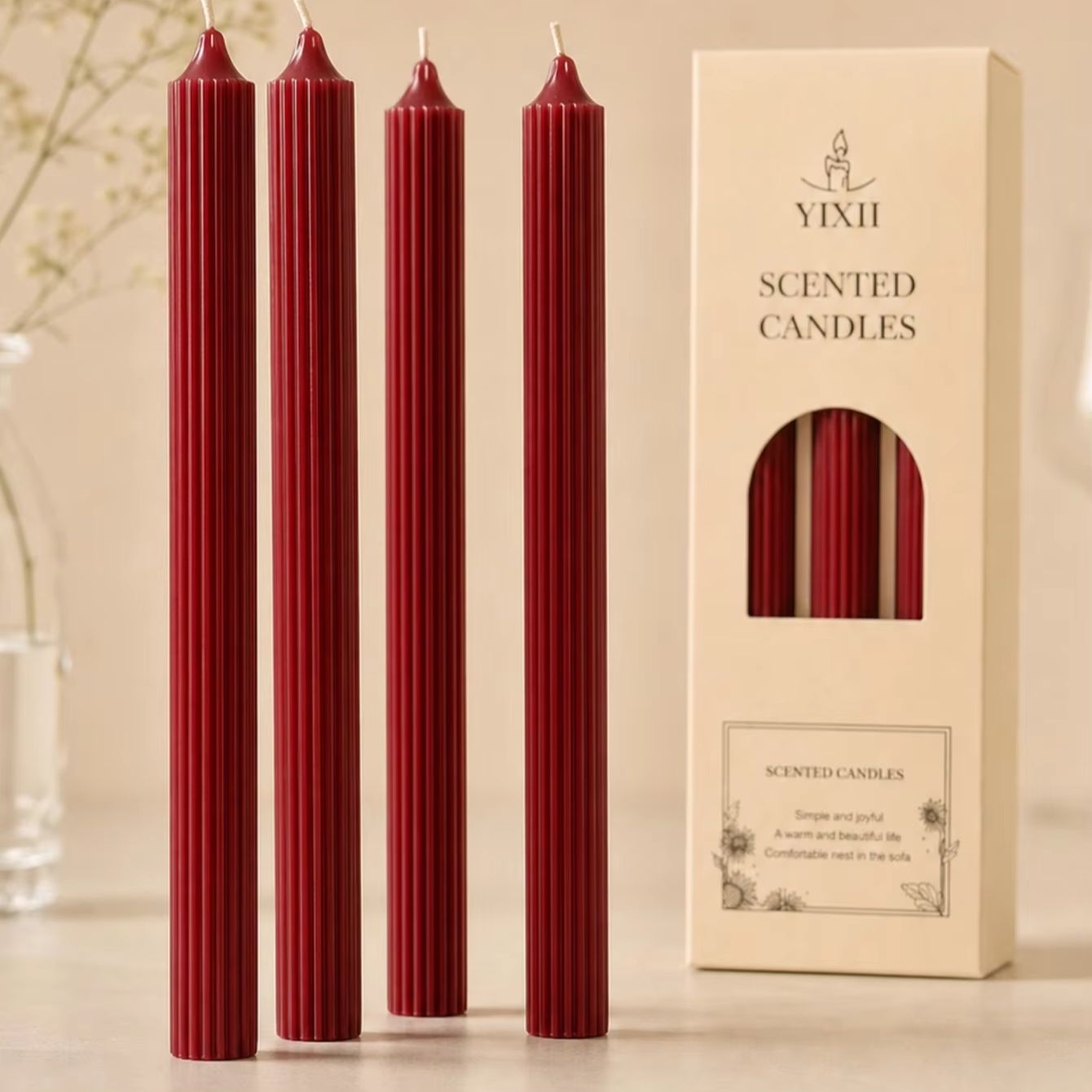 4pcs 25cm Wine Red Aromatherap - đánh giá và giá Home Fragrance No 4