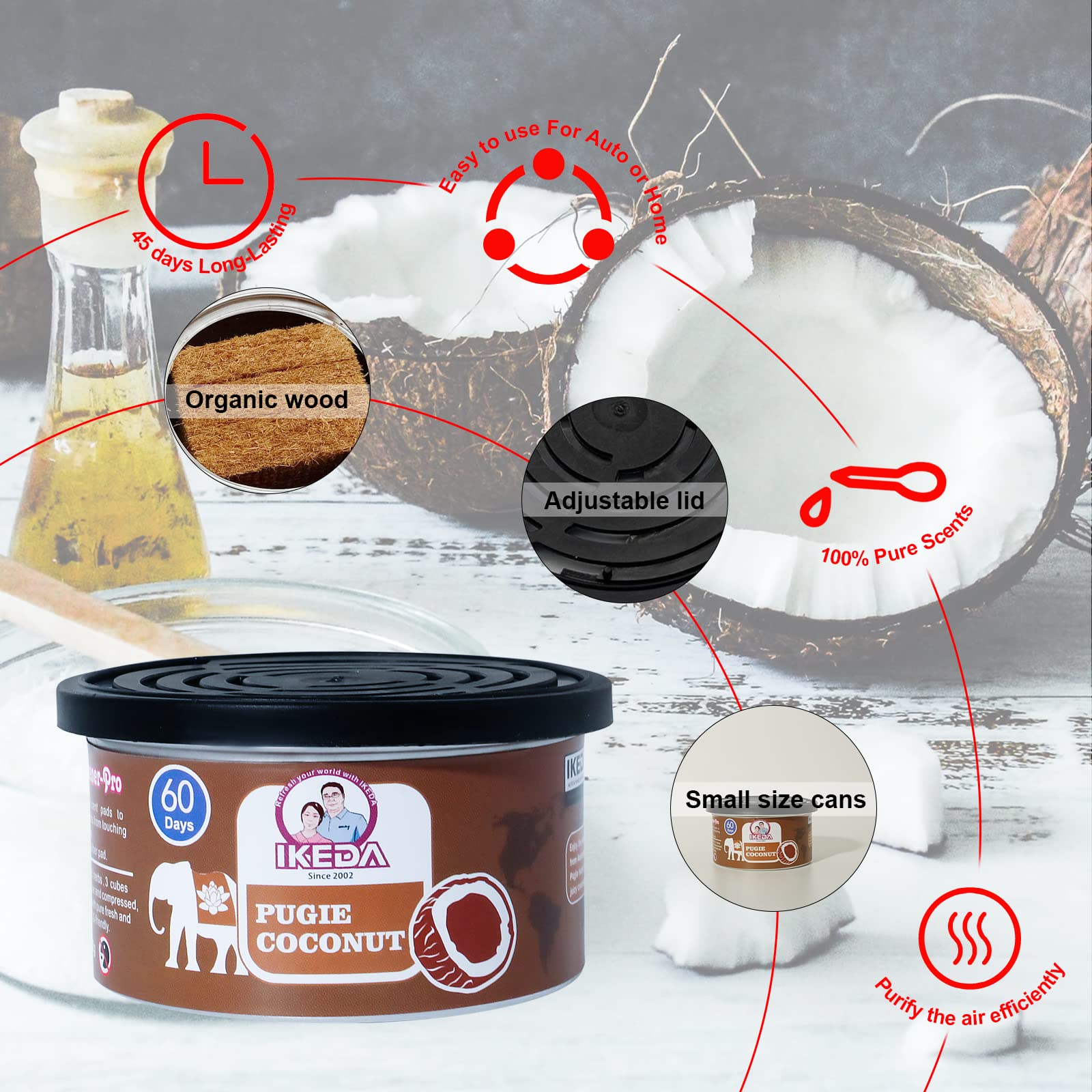 Car Air Freshener:  Coconut Sc - đánh giá và giá Home Fragrance No 4