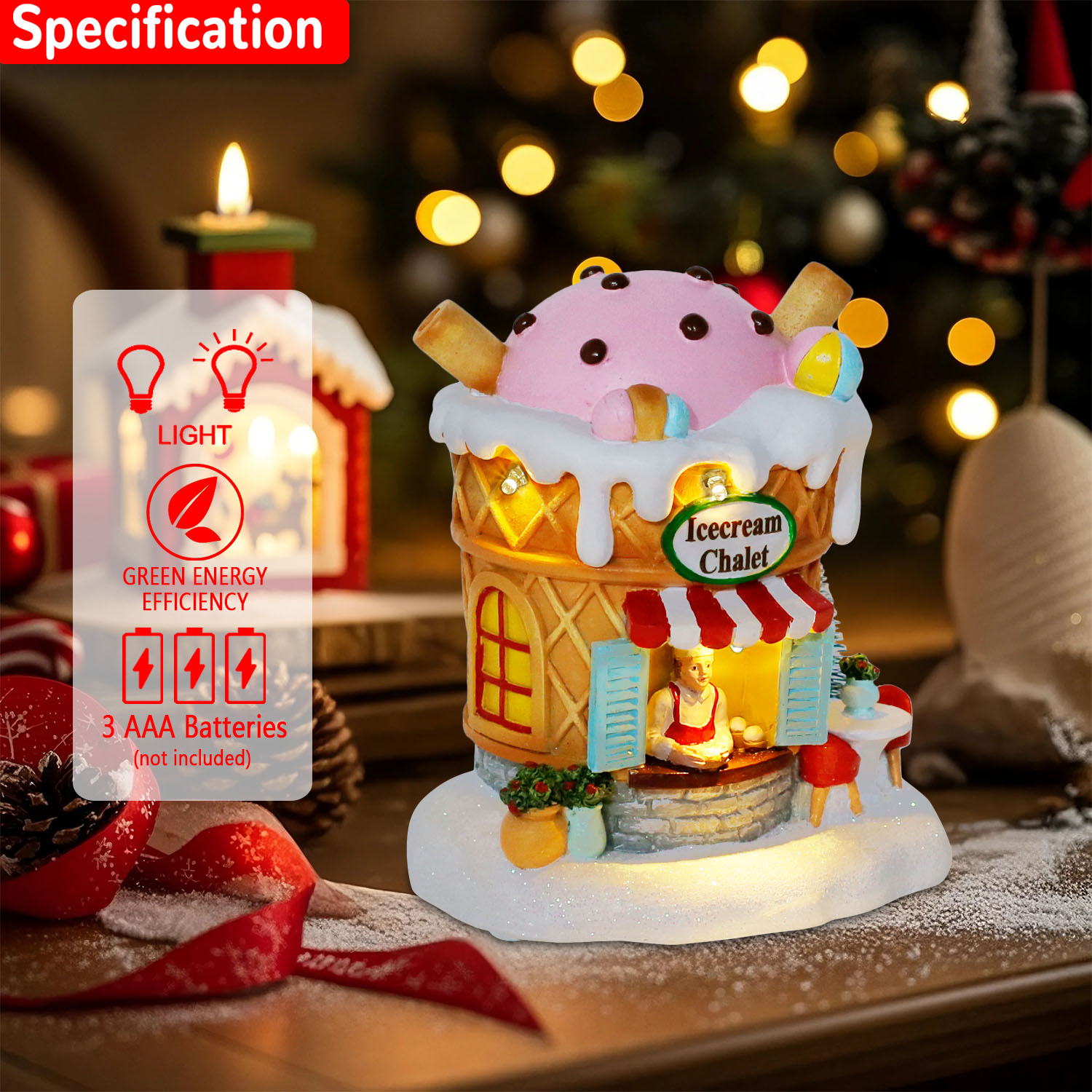 Light up Gingerbread Village H - đánh giá và giá Home Fragrance Gingerbread