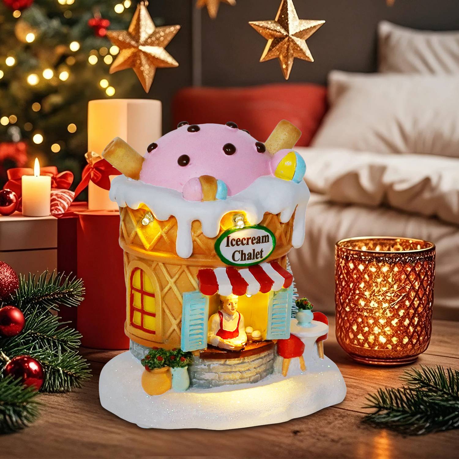 Light up Gingerbread Village H - đánh giá và giá Home Fragrance Gingerbread