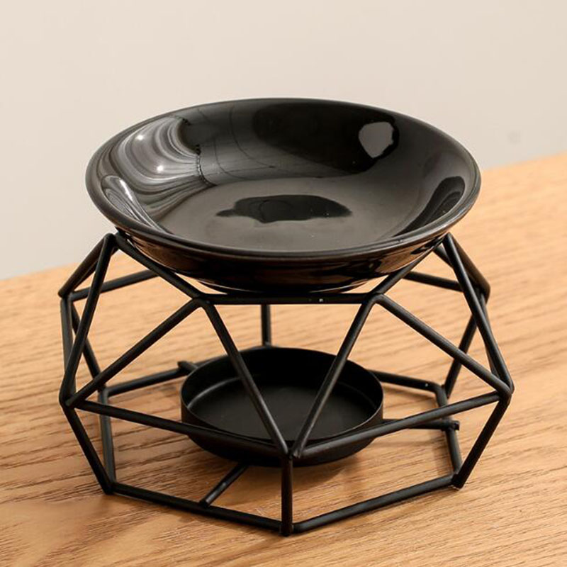 Ceramic Bowl Iron Rack Black C - đánh giá và giá Home Fragrance Oil Burner