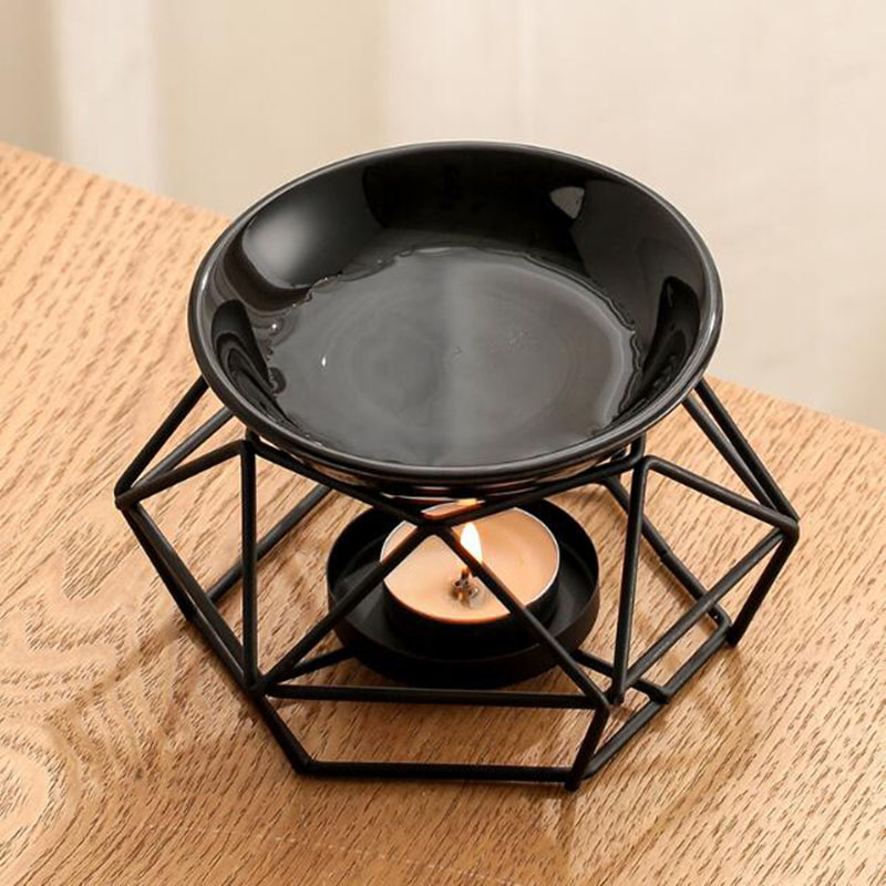 Ceramic Bowl Iron Rack Black C - đánh giá và giá Home Fragrance Oil Burner