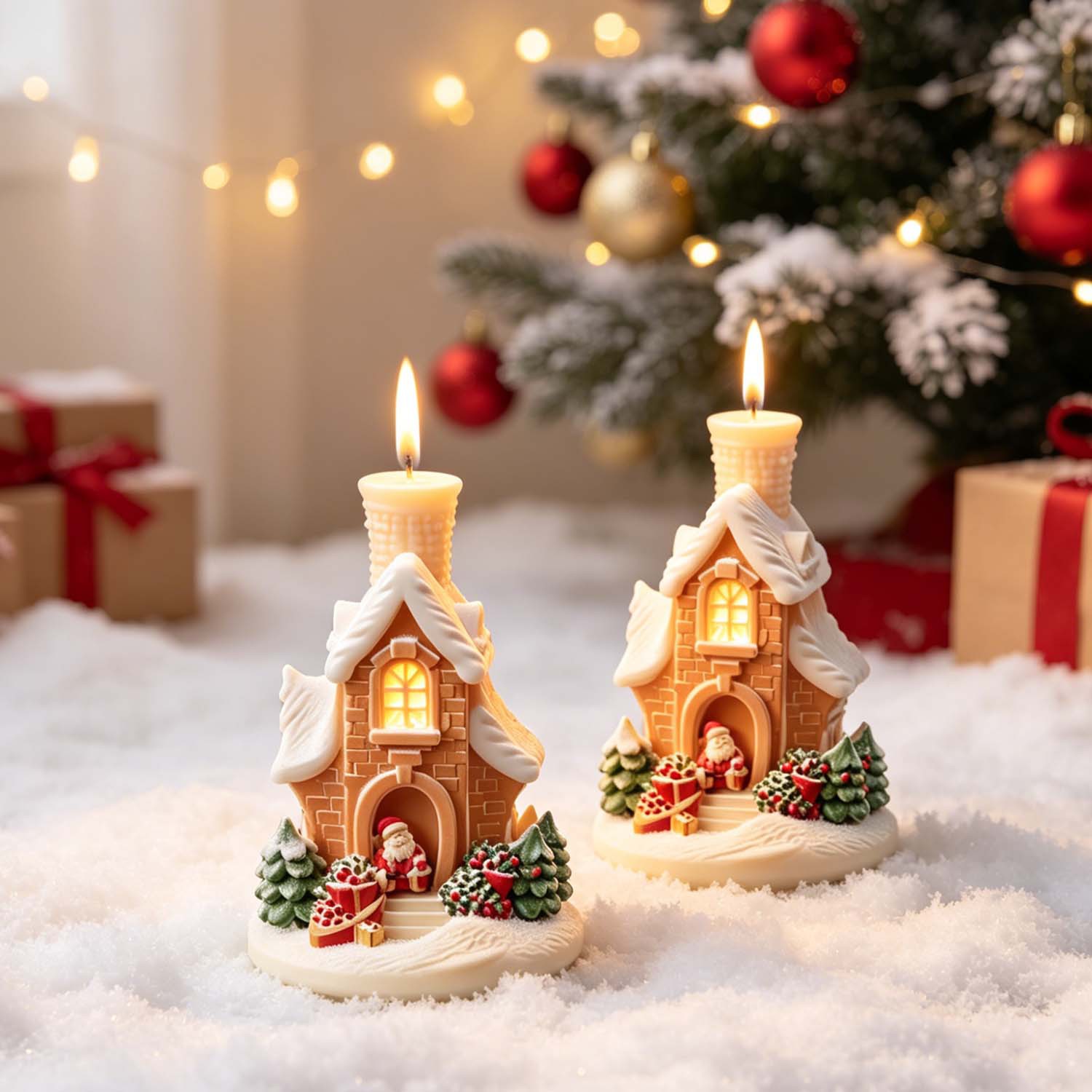 3D Santa Christmas Snow House  - đánh giá và giá Home Fragrance Gingerbread