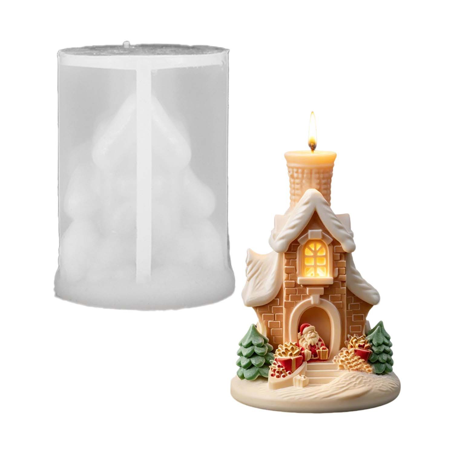 3D Santa Christmas Snow House  - đánh giá và giá Home Fragrance Gingerbread