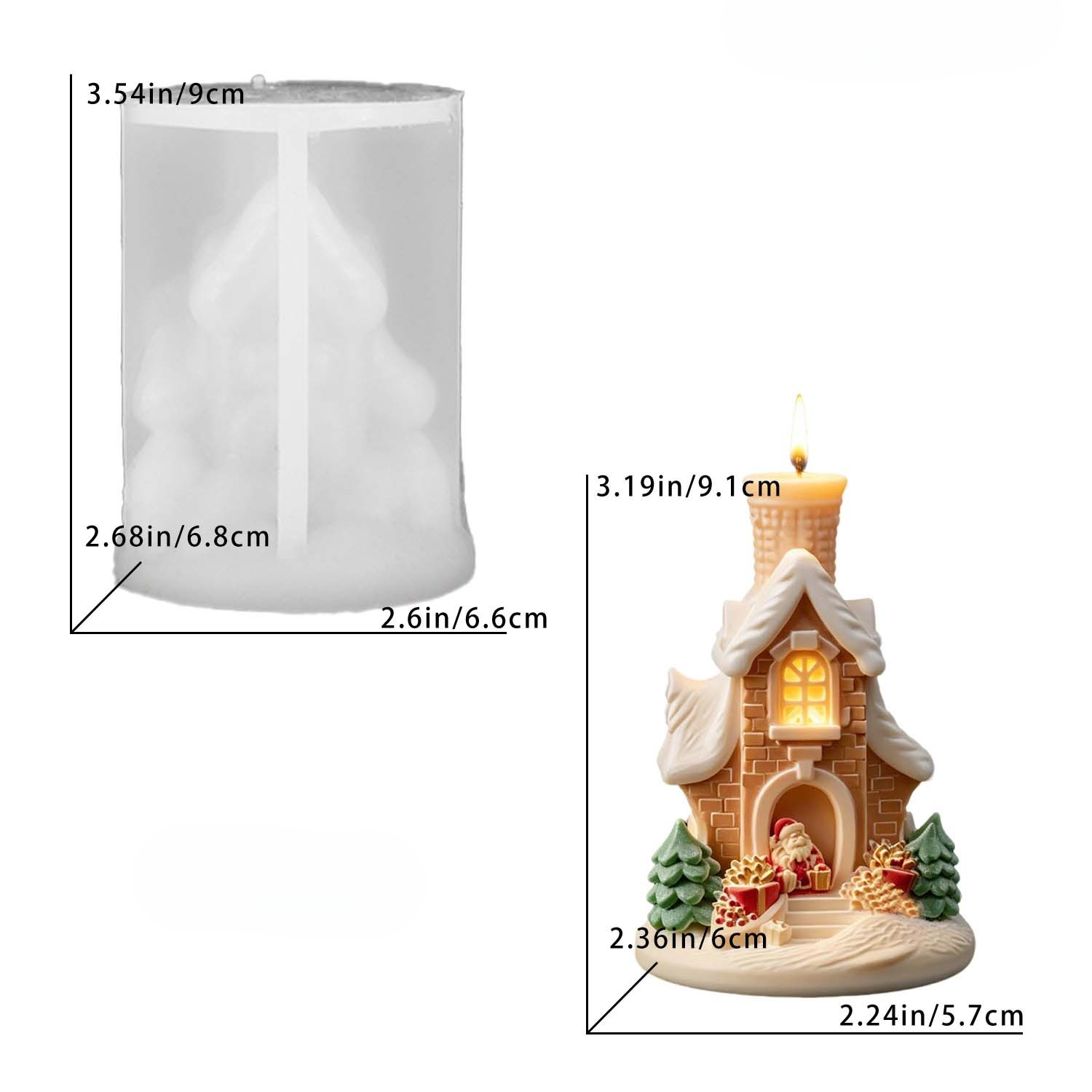 3D Santa Christmas Snow House  - đánh giá và giá Home Fragrance Gingerbread